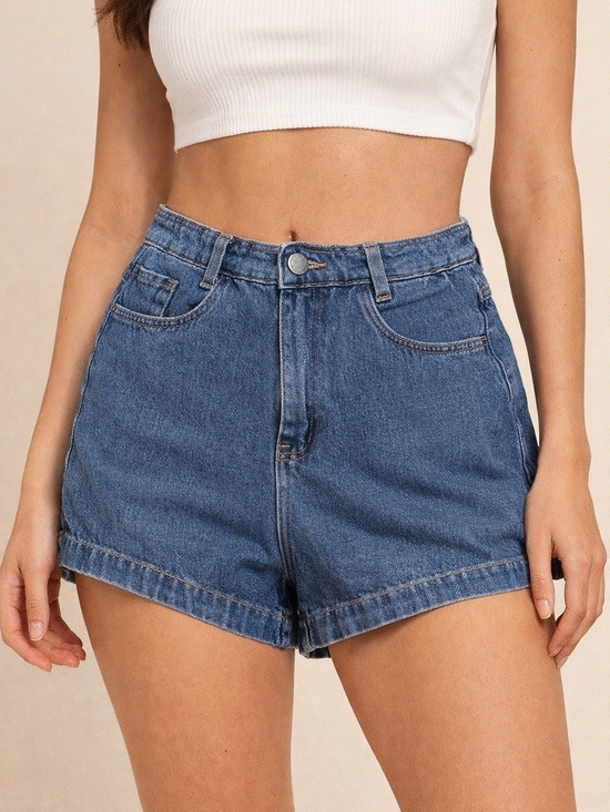 Kiara Pants - 2/$20 Kiara High-Waist Blue Denim Shorts